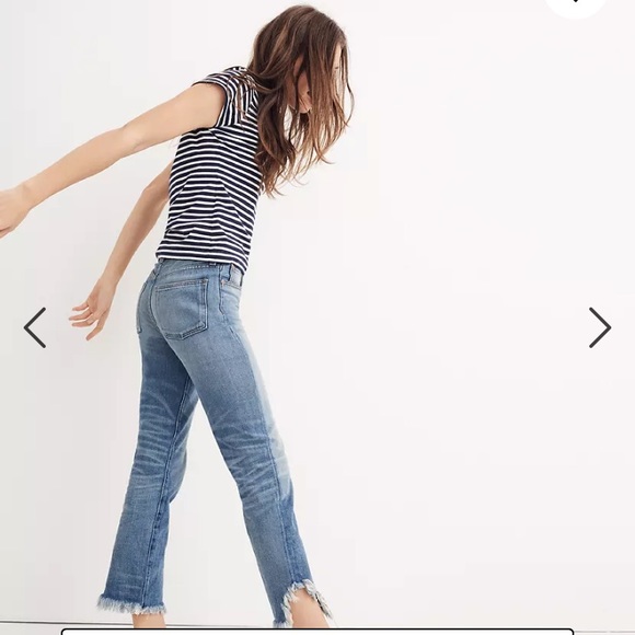 Madewell Rivet and Thread raw hem straight jeans 29 - Picture 5 of 5